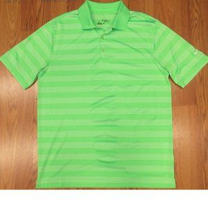 NIKE GOLF DRI-FIT TOUR PERFORMANCE REGULAR FIT POLYESTER SHIRT GREEN Sz LARGE, L